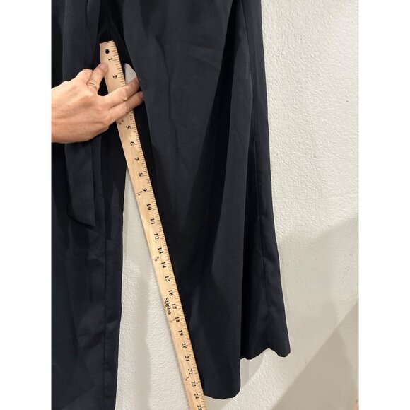 Halogen Womens Pants Black Belted Wide Leg Dress casual trouser size Medium - Picture 5 of 6